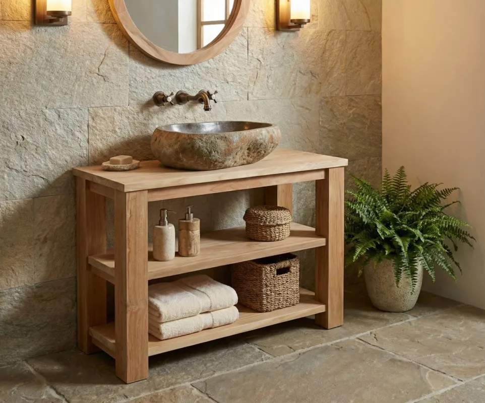 Merkproduct Teak Badkamermeubel Linean