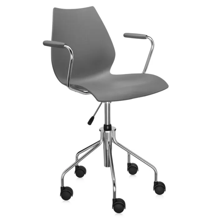 Kartell Maui bureaustoel met armleuning-Antraciet Beste Prijs