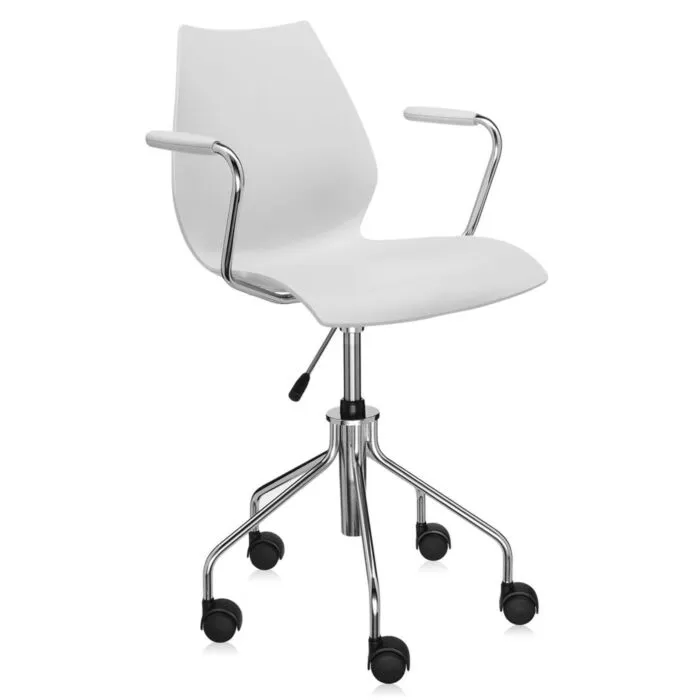 Kartell Maui bureaustoel met armleuning-Licht grijs Snelle Levering