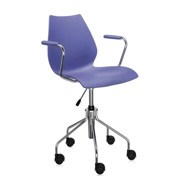 Betaalbaar Kartell Maui bureaustoel met armleuning-Donker blauw