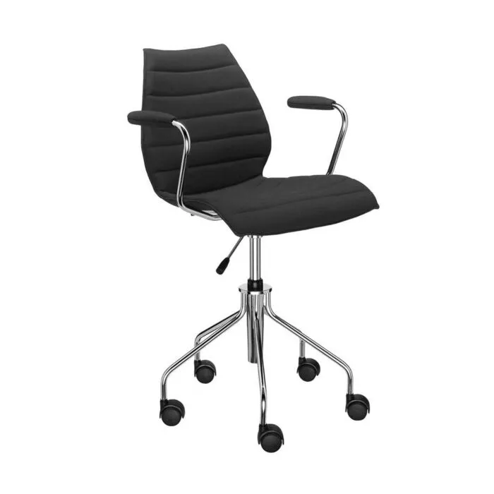 Lage Prijs Kartell Maui Soft bureaustoel -Met armleuning-Zwart