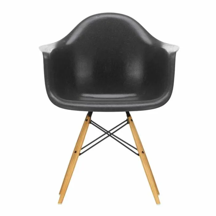Vitra Eames DAW Fiberglass stoel met esdoorn goud onderstel-Elephant Hide Grey Lage Kosten
