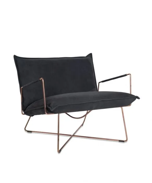 Laatste Kans Jess design Earl lage rug met arm Koper Aurula fauteuil
