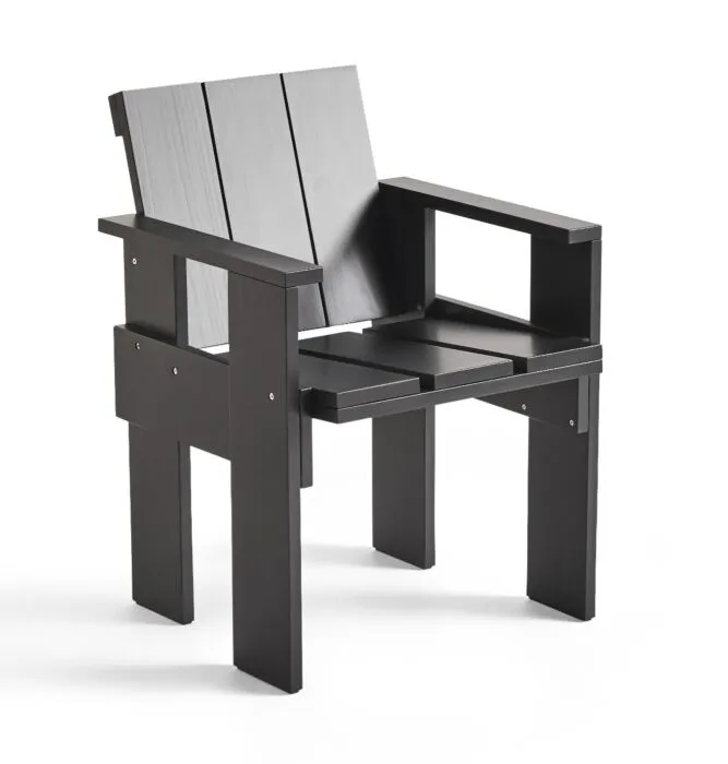 Lage Prijs HAY Crate buiten dining stoel-Black