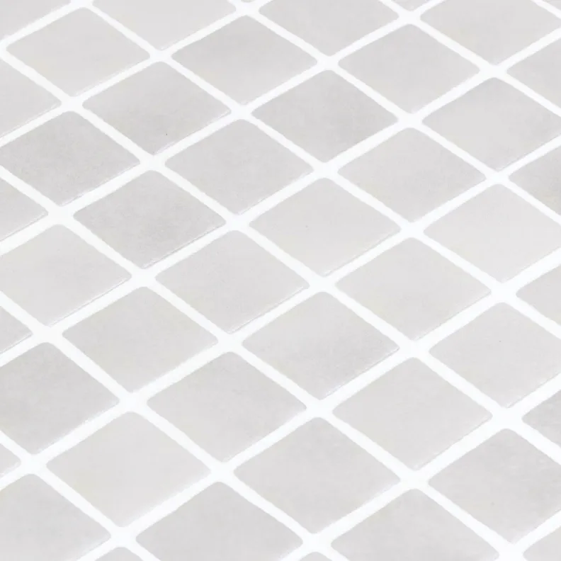 Antislip mozaïek lichtgrijs op matje 2,5 x 2,5 per 2,03 m2 Flitsaanbieding