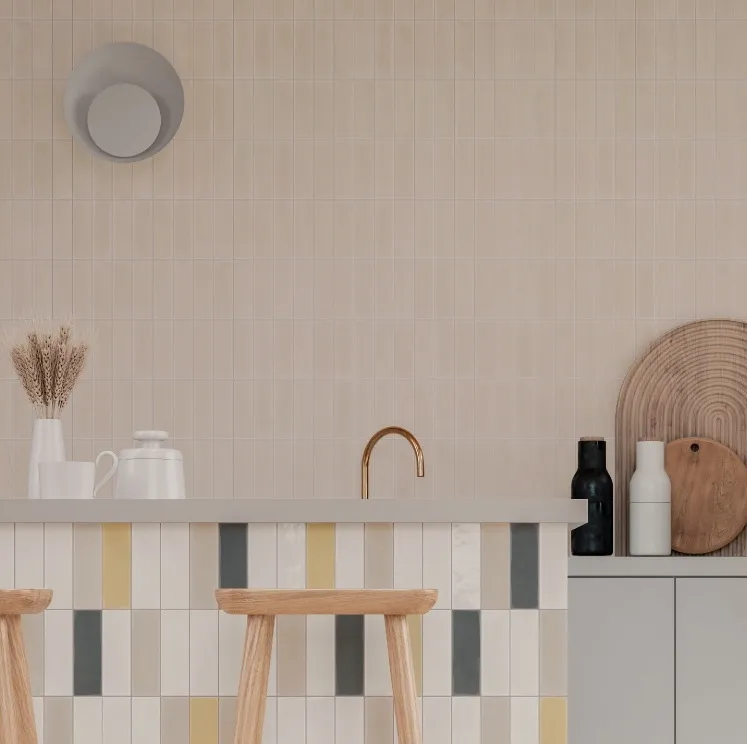 Bejmat look Aarde mat taupe 5 x 15 cm wand- en vloertegel per 0,53 m2 Tijdelijk Beschikbaar
