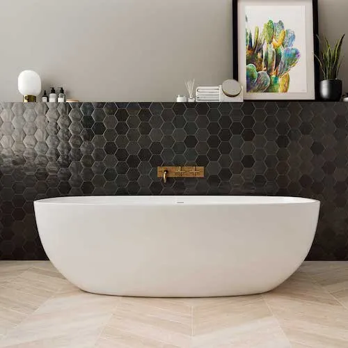 Cairo Hexagon antraciet glanzende mix wandtegeltje 10,7 x 12,4 cm per 0,38 m2 Nu Kopen