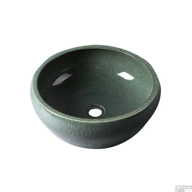 Waskom Sapho Priori Rond 42x15 cm Keramiek Groen Bestseller