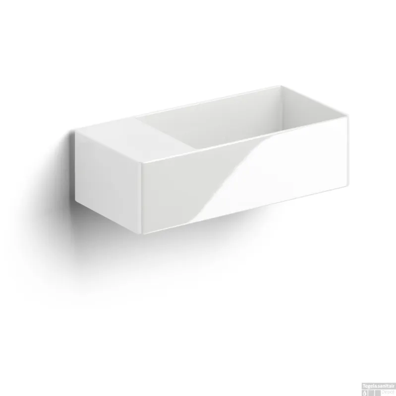Exclusieve Aanbieding Fontein Clou Flush 3 Keramiek Wit Zonder Kraangat Links 35x10x18 cm