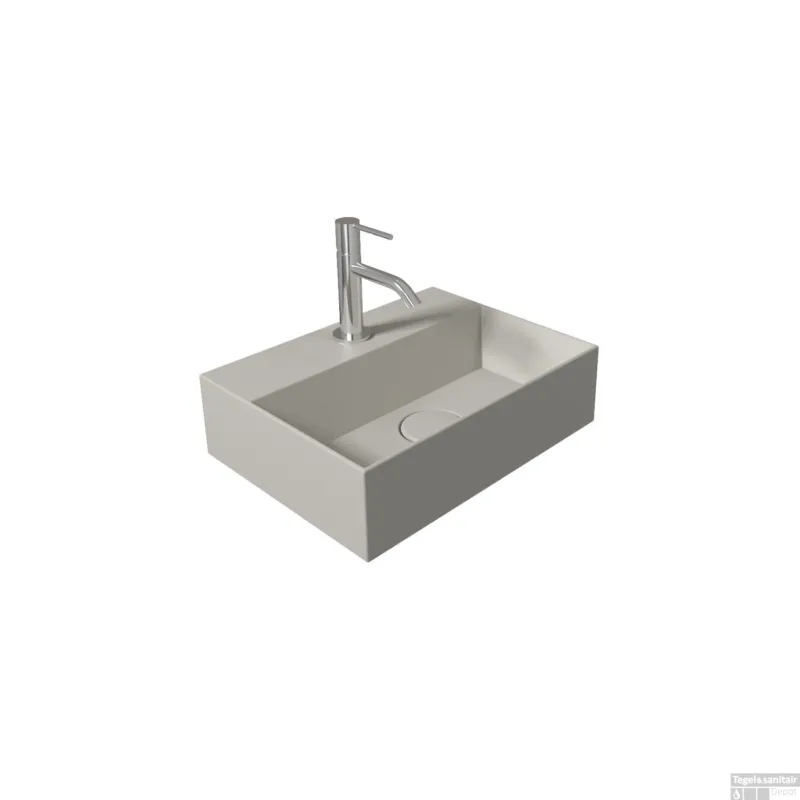 Fontein Salenzi Spy 40x30 cm Mat Grijs (inclusief bijpassende waste) Speciale Aanbieding