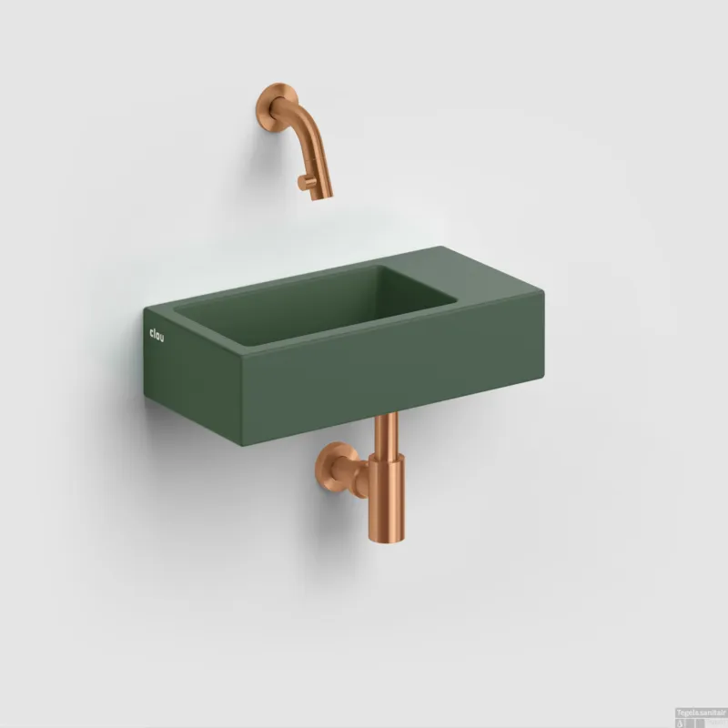 Uitverkoop Clou Flush Fontein Zonder Kraangat Mat Pijnboom Groen Keramiek 36 cm