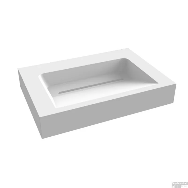 Uitverkoop Wastafel Best Design Indoor Just-Solid 60x46x13 cm Mat Wit (zonder kraangat)