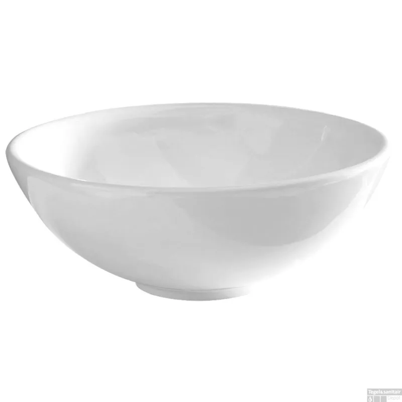 Waskom Go Artemis Ø 40 x 14 cm wit opbouw Direct Beschikbaar