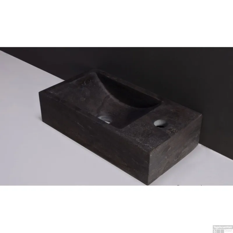 Op = Op Fontein Forzalaqua Kalmar Hardsteen Gezoet Zonder Kraangat Rechts 40x22x10 cm