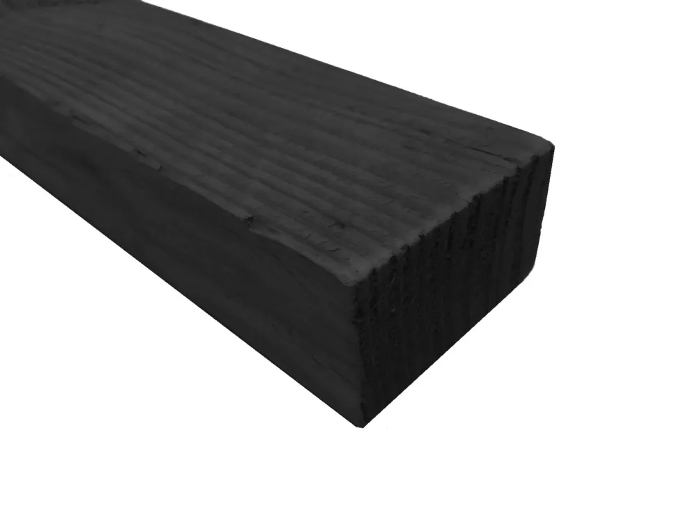 Koopje Douglas Regel 45 x 75 mm (4.5 x 7.5 cm) Fijnbezaagd en zwart geimpregneerd - 400cm