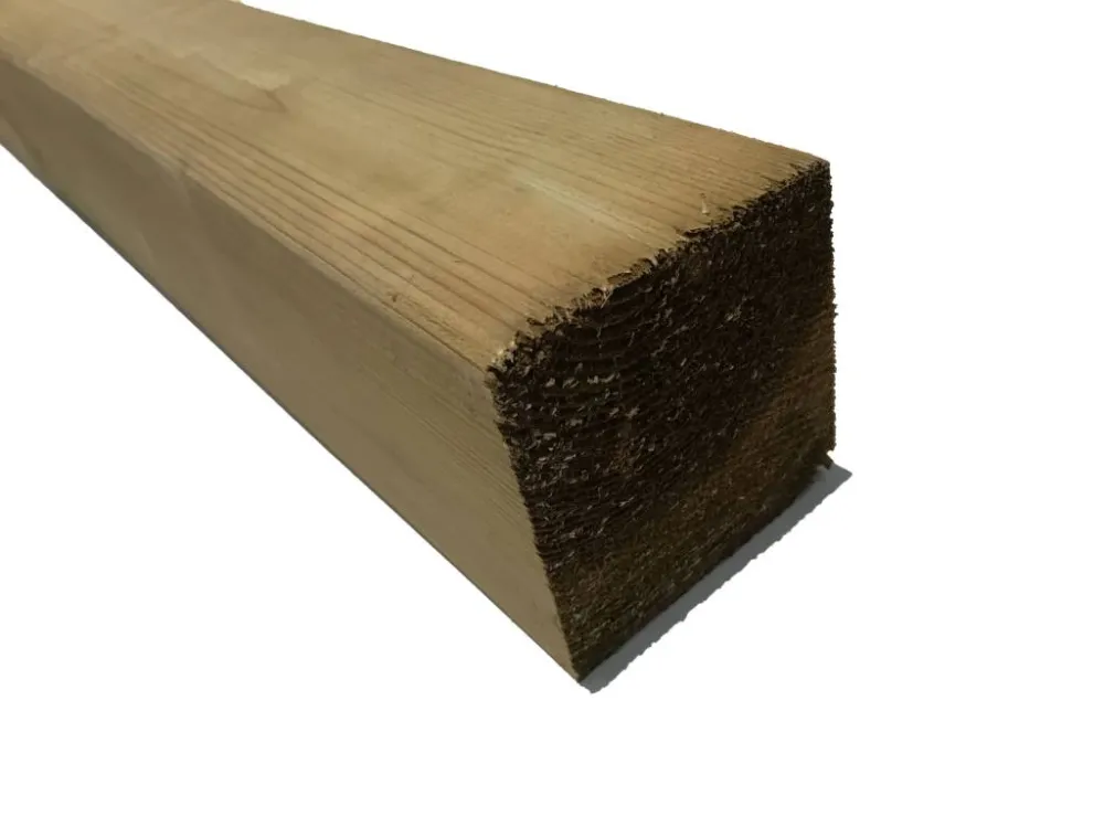 Geïmpregneerde Tuinpalen 88x88mm | Grenen Hout | Schutting Paal - Grenen Paal 8.8x8.8x200cm Snelle Levering