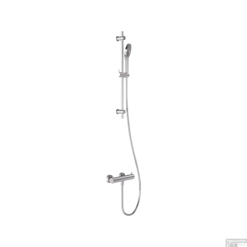 Doucheset MAY Opbouw met Thermostaat, Incl. Glijstang, Doucheslang 150 cm & 3-Standen Handdouche Chroom Populair