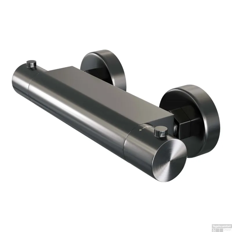 Douchekraan Brauer Gunmetal Edition Opbouw Thermostatisch Geborsteld Gunmetal Hoge Kwaliteit
