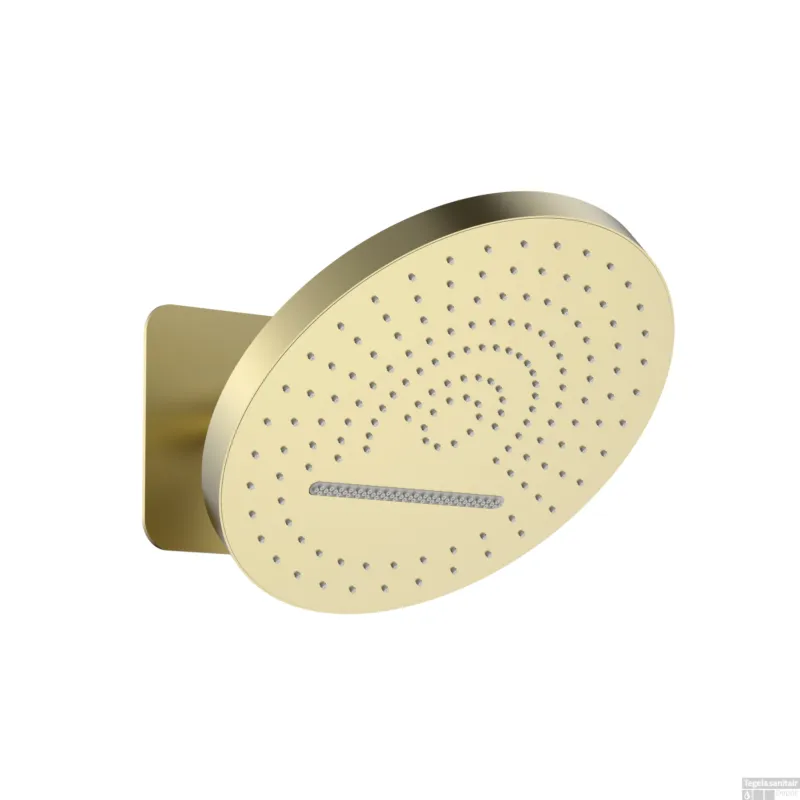 Hoofddouche BWS Sensa 32 cm met Inbouwbox Geborsteld Goud PVD Tropical Rain Fabrieksprijs