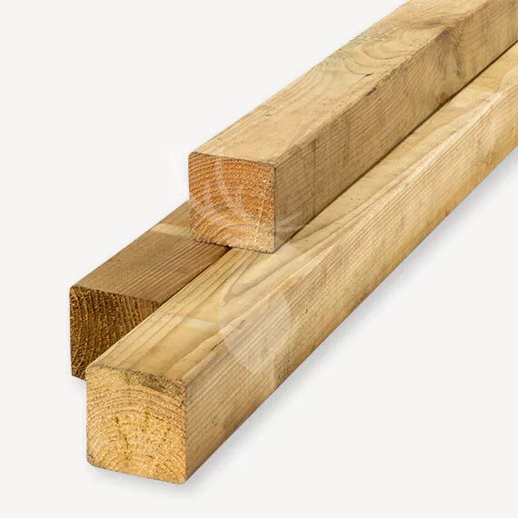 Vuren paal | groen geïmp. | 6,8x6,8 cm | 180 cm Laatste Versie