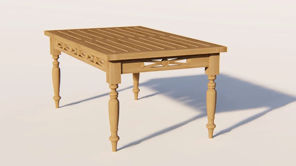 Korting Batavia Teakhouten Salontafel – 100×50 cm – Klassiek Tuinmeubel