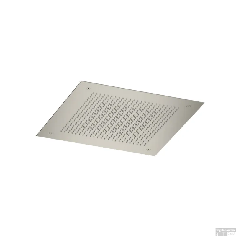 Inbouw hoofddouche Hotbath Ace Velvet & Rainshower 38x38 cm Geborsteld Nikkel Hoge Kwaliteit