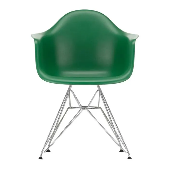 Superprijs Vitra Eames DAR stoel met verchroomd onderstel-Emerald