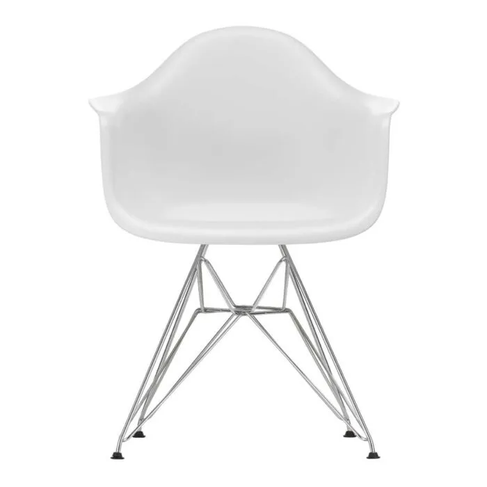 Meest Verkocht Vitra Eames DAR stoel met verchroomd onderstel-Cotton white