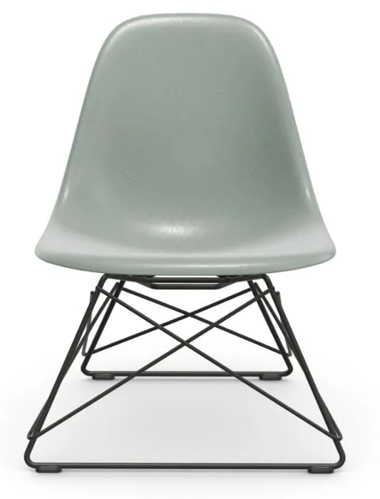 Koop Online Vitra Eames LSR Fiberglass loungestoel met verchroomd onderstel-Sea Foam Green