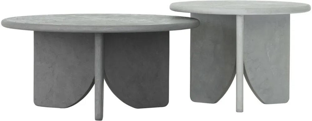 vanHarte Scala Melo salontafel set van 2-Grijs Speciale Aanbieding