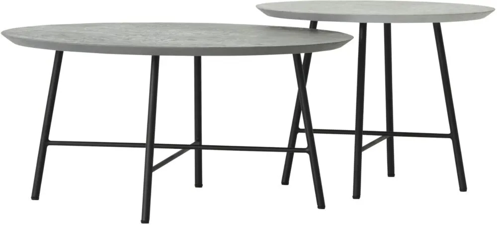 vanHarte Scala Delta salontafel set van 2-Grijs Beste Prijs