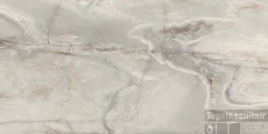 Vloertegel Floorgres Onyx&More 60x120 cm 6 mm Satin Silver (Doosinhoud 2.16 m2) Beperkte Voorraad