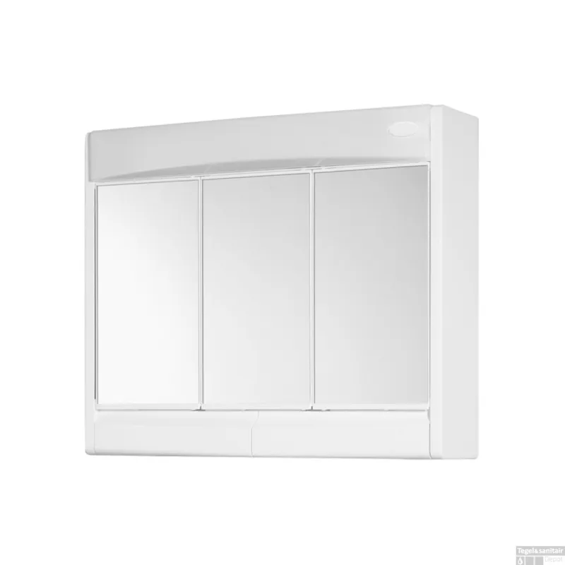 Betrouwbaar Spiegelkast Go By Van Marcke Saphir 60x18x51cm Kunststof 2 Laden Met Verlichting