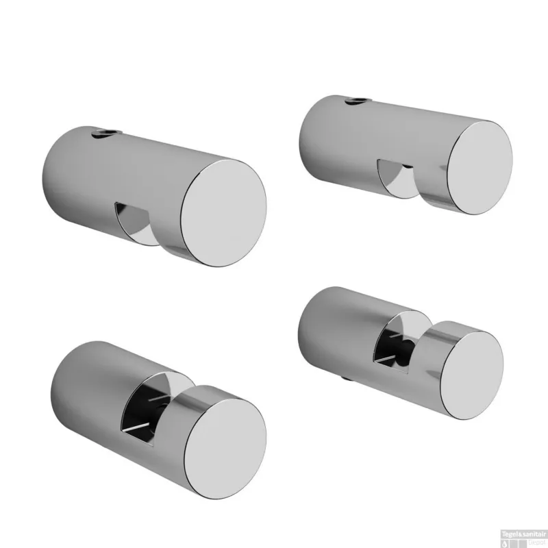 Spiegelklemmen Clou Hold Me Set Van 4 Rond Chroom Shop Nu