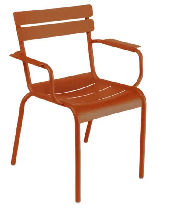 Beperkt Aanbod Fermob Luxembourg tuinstoel met armleuning-Candied Orange