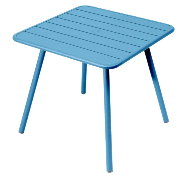 Populair Fermob Luxembourg tuintafel vier poten 80x80 cm-Maya Blue