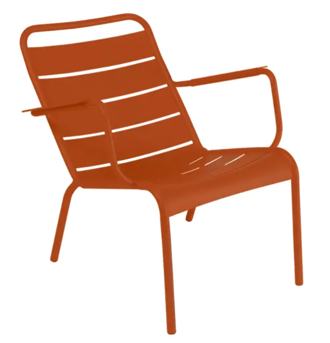 Fabrieksprijs Fermob Luxembourg Lounge Low fauteuil met armleuning-Candied Orange
