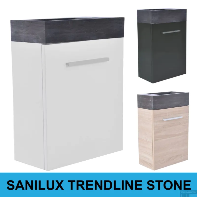Bestel Nu Fonteinkast Sanilux Trendline Stone links/rechts draaiend (3 kleuren)