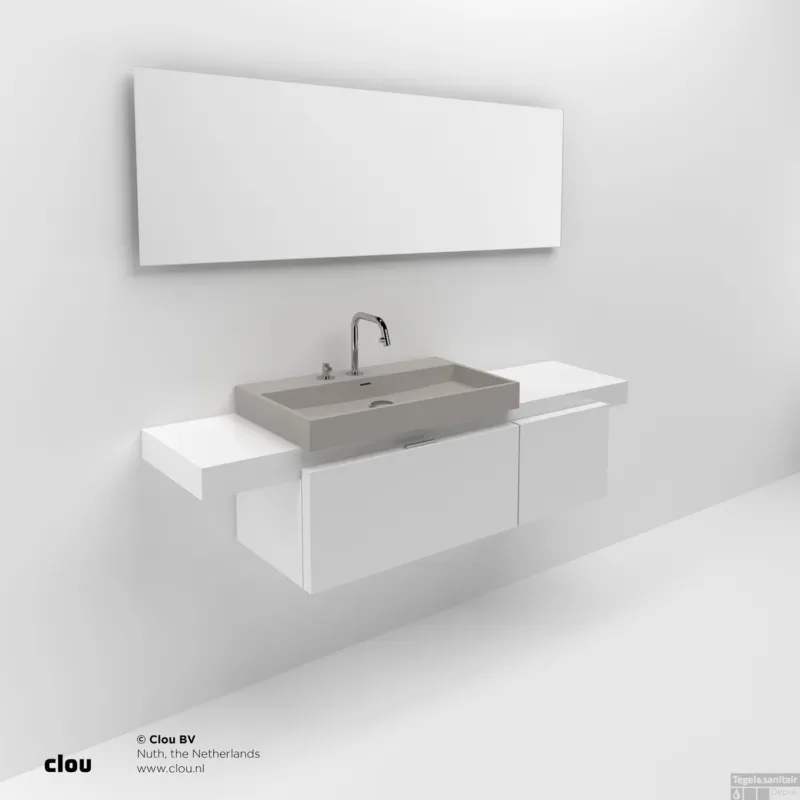 Planchet Clou Match Me Melamine 150cm Hoogglans Wit Incl. Bevestigingsmateriaal Snelle Levering