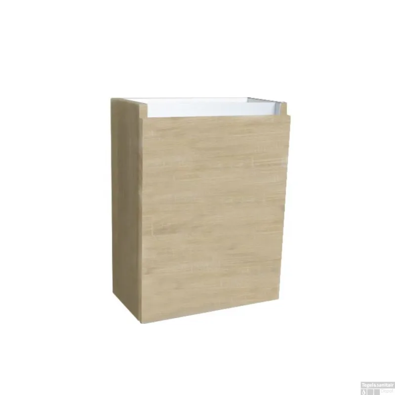 Fonteinkast Sanilux Aluminium Greeplijst Light Wood Scharnier Rechts 52x40x22 cm Korting