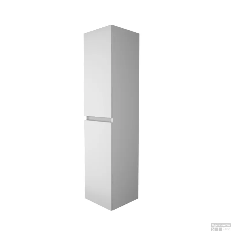 Hoge Kwaliteit Kolomkast BWS Salt 35x35x150cm 2 Deuren Greeploos Ice White