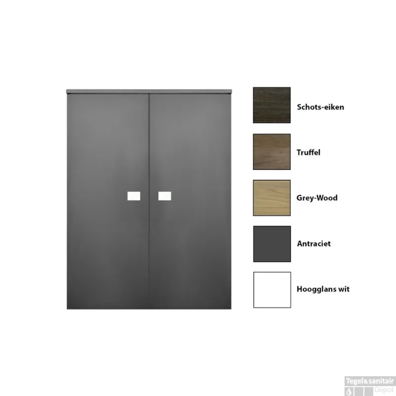 Kolomkast Sanicare Q5 2 Soft-Close Deuren 90 cm Schots-Eiken Beperkt Aanbod
