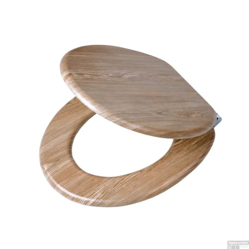Premium Toiletzitting Tiger Scaffold Softclose Hout Steigerhout