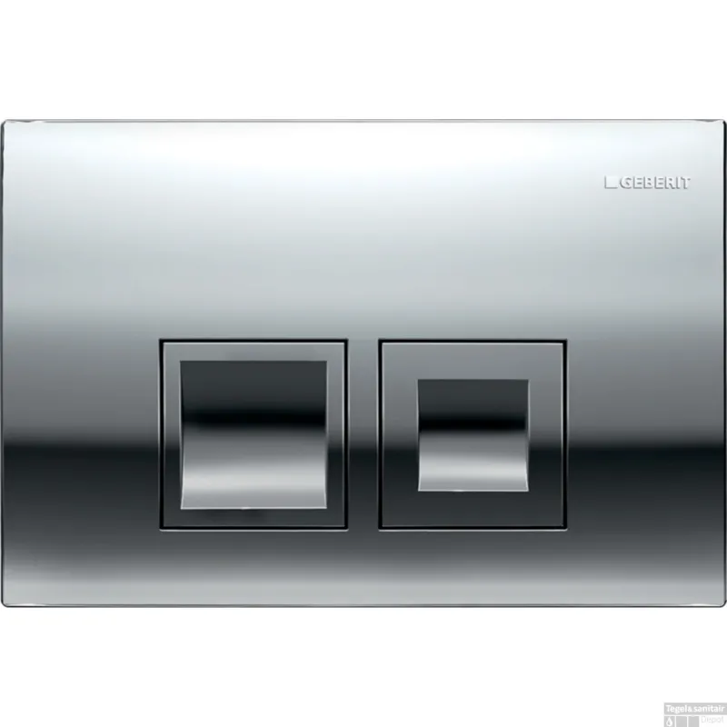 Drukplaat Geberit Delta 25 Square DualFlush Frontbediening Chroom Flitsaanbieding