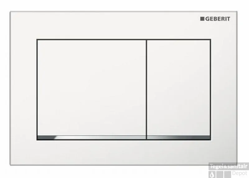 Flitsaanbieding Geberit Omega 30 Bedieningsplaat Front/planchetbediening Wit-chroom-wit