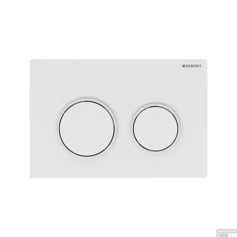 Drukplaat Geberit Omega 20 voor 2-toets Spoeling Mat Witte Ringen Wit Nu Kopen