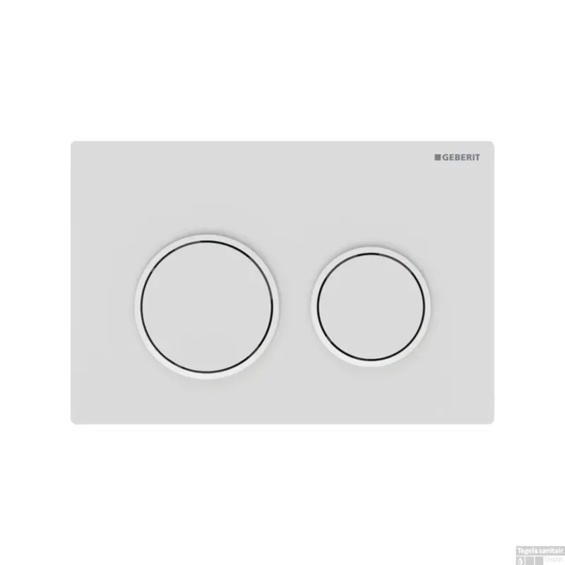 Drukplaat Geberit Omega 20 voor 2-toets Spoeling Witte Ringen Mat Wit Meest Verkocht
