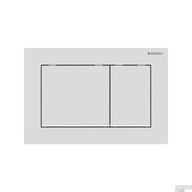Bestseller Drukplaat Geberit Omega 30 voor 2-toets Spoeling met Witte Designstroken Mat Wit