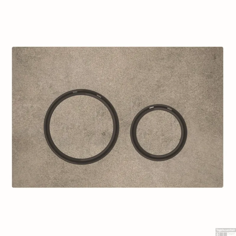 Bestseller Bedieningsplaat Geberit Sigma 50 Round voor 2-toets Spoeling Zwart Chroom / Betonlook