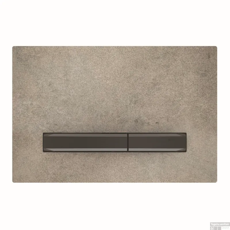 Actieprijs Bedieningsplaat Geberit Sigma 50 voor 2-toets Spoeling Zwart Chroom / Betonlook
